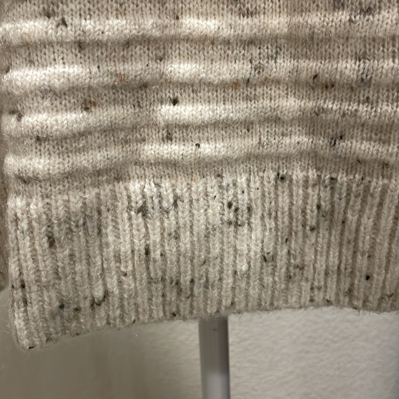 Madewell Belmont Donegal mock neck wool blend sweater. Has side split hem. GUC - Picture 4 of 6